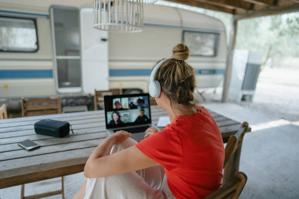 istock Virtual meeting with my colleagues from a remote location 1334008844