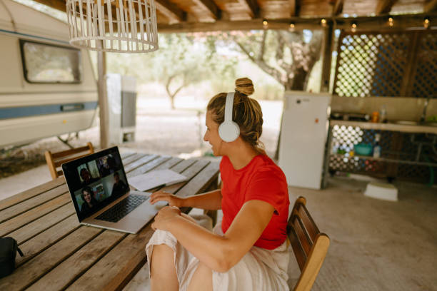 istock Virtual meeting with my colleagues from a remote location 1334008845