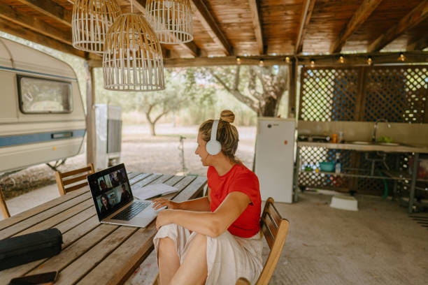 istock Virtual meeting with my colleagues from a remote location 1334008880