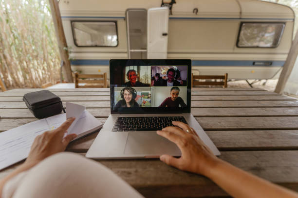 istock Virtual meeting with my colleagues from a remote location 1334008885