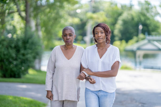 istock Bonding with mother who has cancer 1334023019