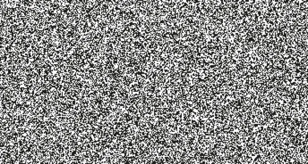 Vector illustration of Seamless pixel noise texture. Static interference grunge vector background. TV screen no signal.