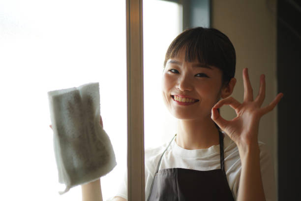 istock A woman cleaning a screen door 1334032745
