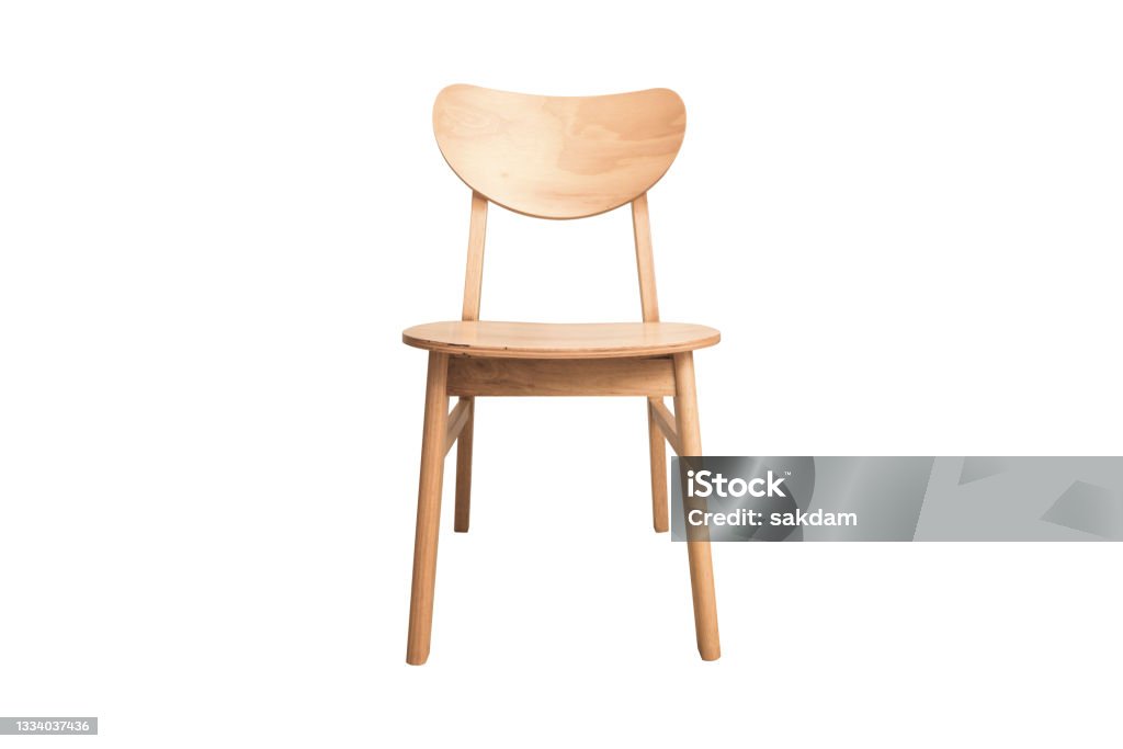 wooden chair isolated on white with clipping path Chair Stock Photo