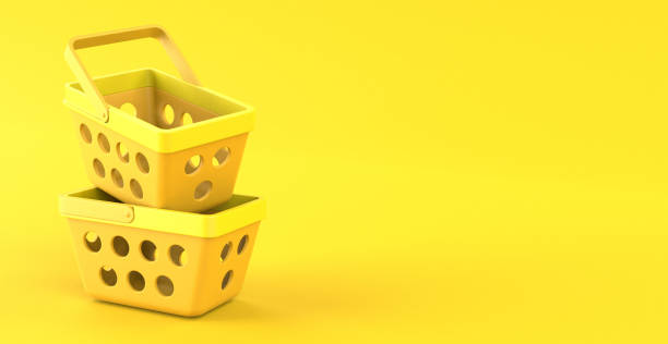 istock Shopping Basket with Colorful Background 1334041313