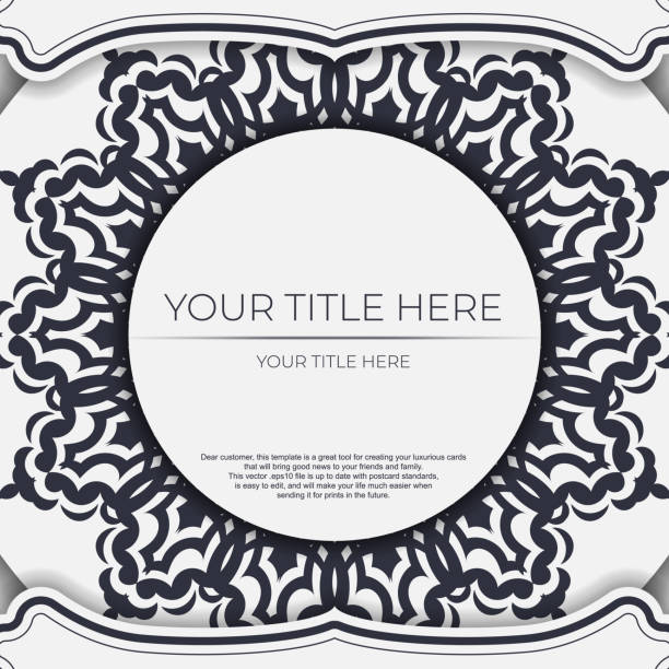 Vintage Light color postcard preparation with abstract ornament. Template for design printable invitation card with mandala patterns. Vintage Light color postcard preparation with abstract ornament. Template for design printable invitation card with mandala patterns. casamento stock illustrations