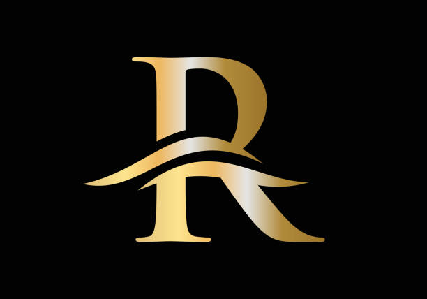 istock Premium Letter R Logo Design with water wave concept. R letter logo design. R letter with luxury concept 1334048355
