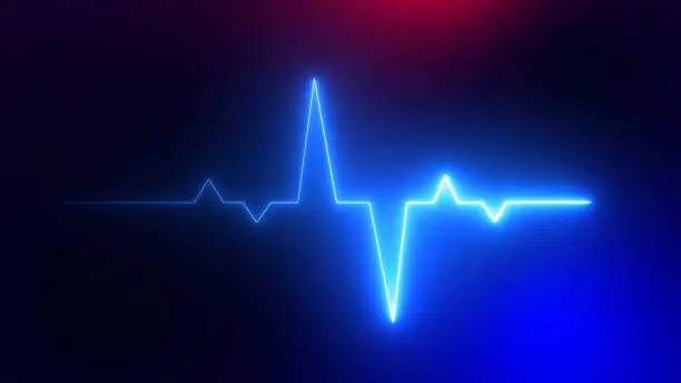 Heart Beat Lines Abstract Digitally Generated Background