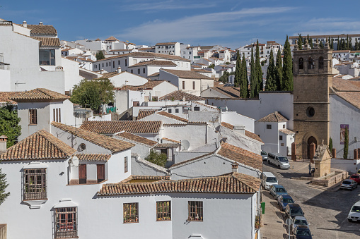 Ronda, a small village with white houses in Andalusia, Spain