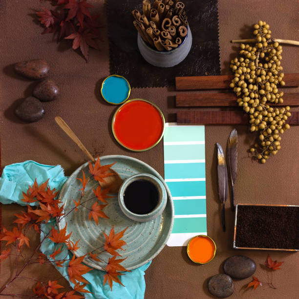 istock Color palette mood board for interior design and decor 1334058790