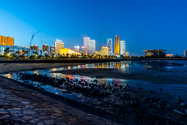 xiamen skyline at night