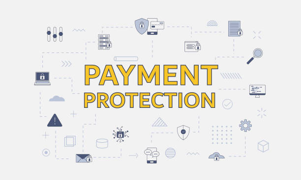 istock payment protection concept with icon set with big word or text on center 1334069673