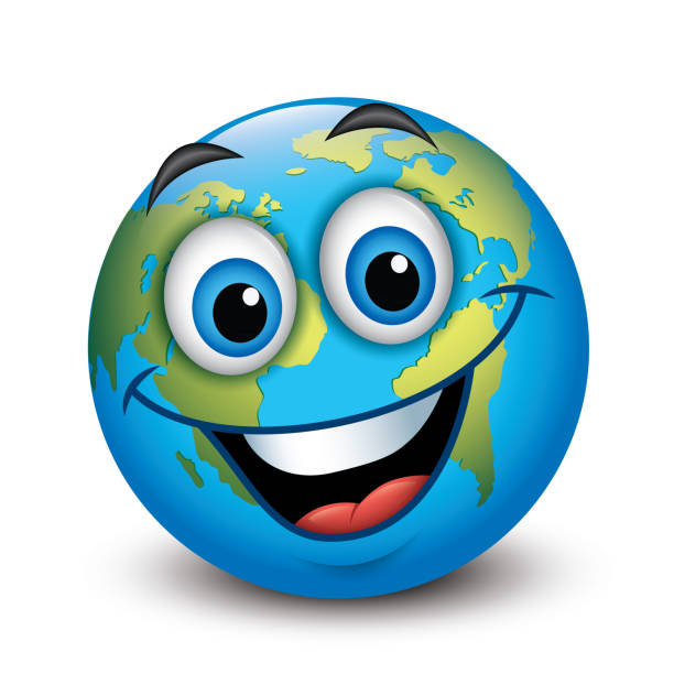Earth Emoji Happy Emoticon Isolated Vector Illustration Stock Illustration  - Download Image Now - iStock