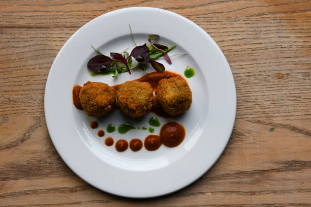 istock Ox Tail Croquettes Side Plate 1334086798