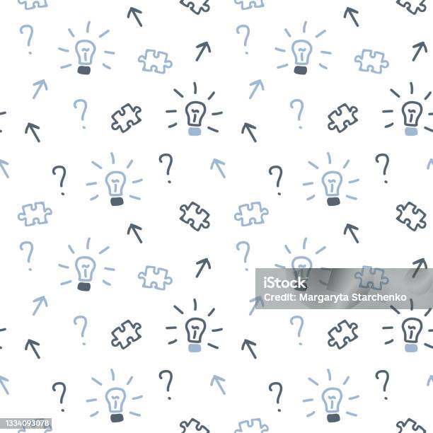 Seamless Problem Solving Pattern Stock Illustration - Download Image ...