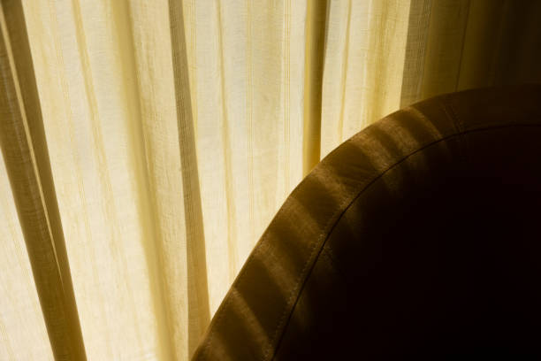 istock Interior chair empty courtain yellow 1334094139