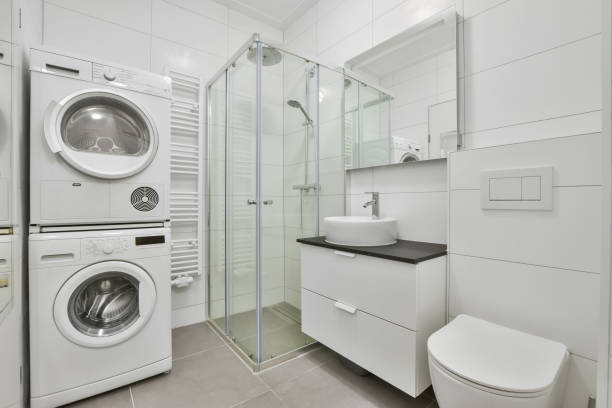 istock Interior design of beautiful and elegant bathroom 1334094405