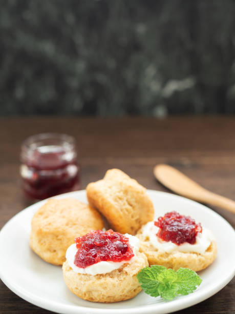 istock Scones with clotted cream and jam 1334097746
