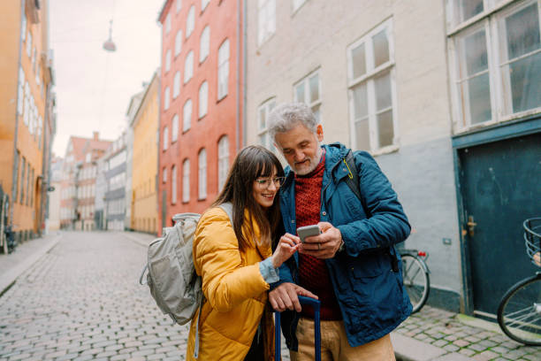 istock Millennial girl discovering city with her father 1334100537