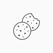 istock cookie icon, bakery vector 1334101958