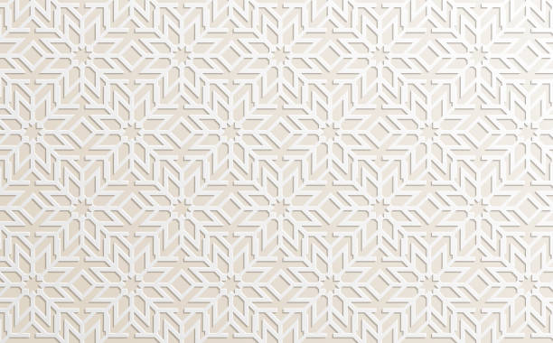 Paper Ornamental Backgrounds Paper Ornamental Backgrounds snowflake shape patterns stock illustrations