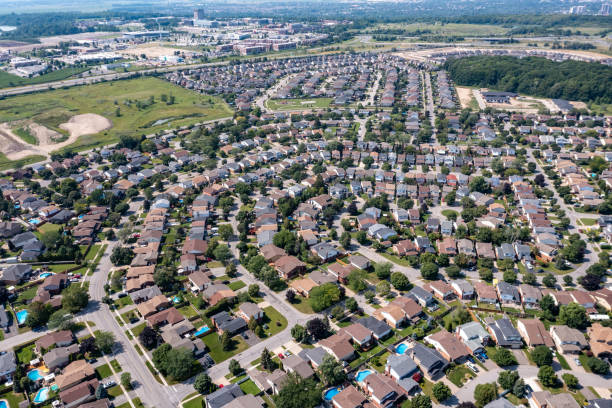 istock Aerial Townscape View, Thorold, St. Catharines, Canada 1334104836