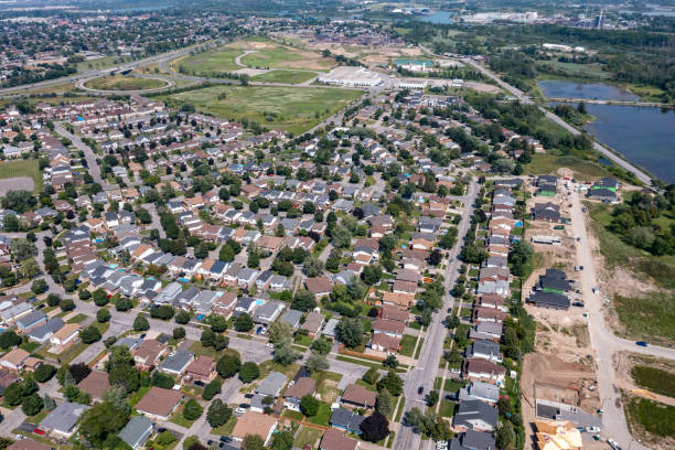 istock Aerial Townscape View, Thorold, St. Catharines, Canada 1334104857