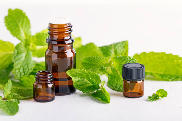 istock Various amber bottles with natural essential oils. 1334104865