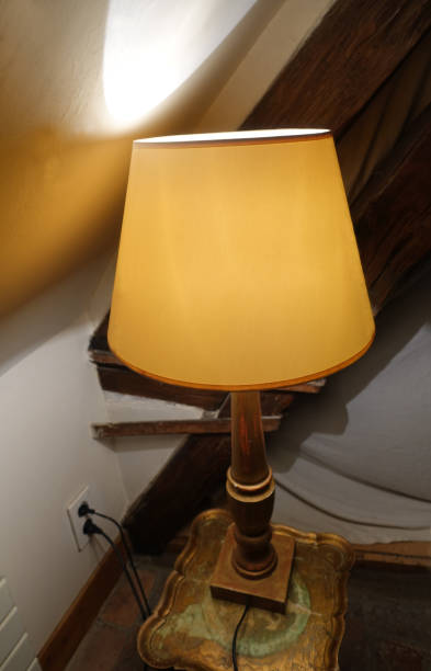 istock Bedside lamp with retro style lampshade 1334109759