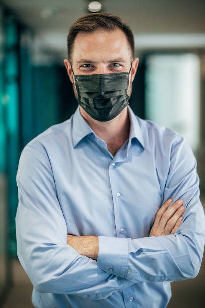 istock Portrait with the protective mask 1334110979