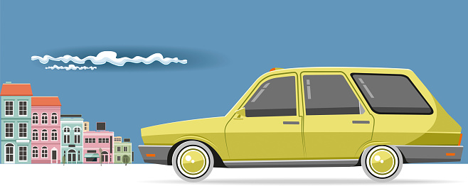 Easy editable vintage 
French car vector illustration.
Every fact was layered seperately