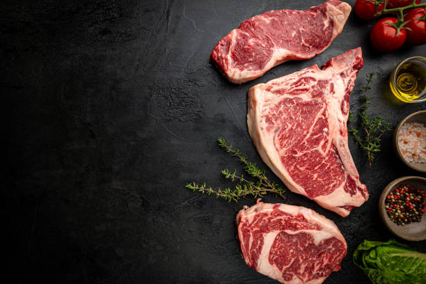 istock Variety of Raw Meat Steaks 1334114142