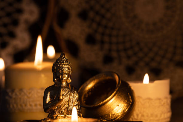 istock image with aromatic candles to meditate in harmony 1334114593