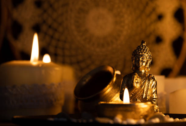 istock image with aromatic candles to meditate in harmony 1334114627