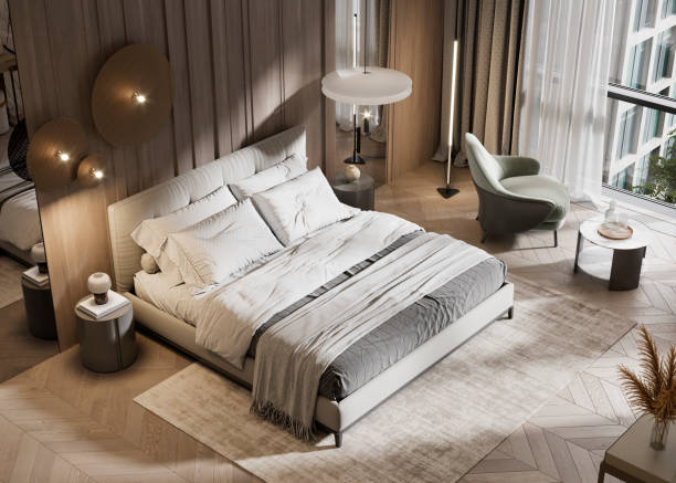istock Interior of a luxurious hotel room in 3d 1334117335