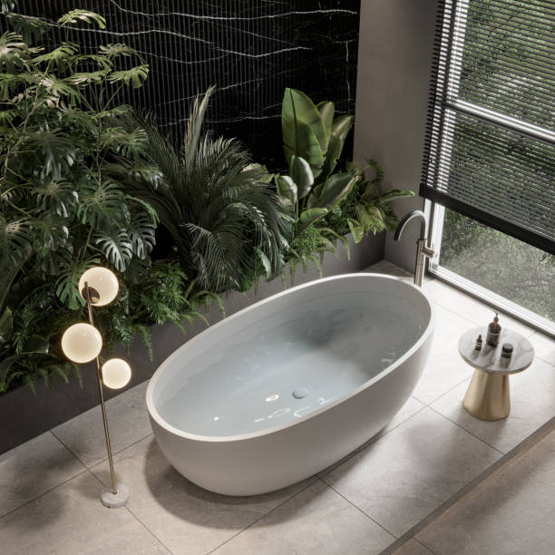 istock 3D render of a luxurious bathroom interior 1334118675