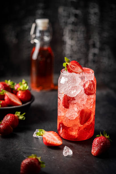 istock Summer drink with strawberry 1334119693