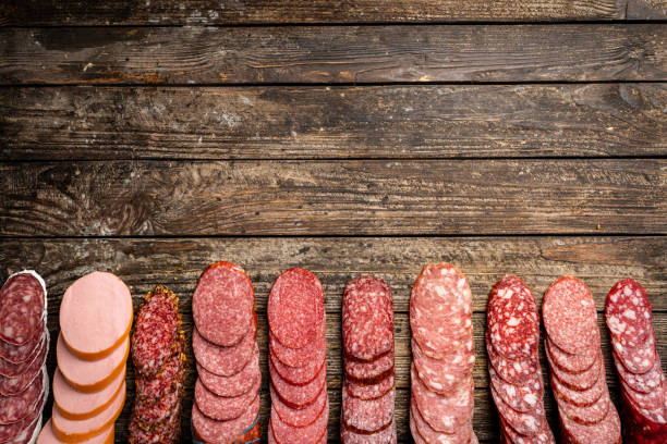 istock Set of different types of sausages 1334119694