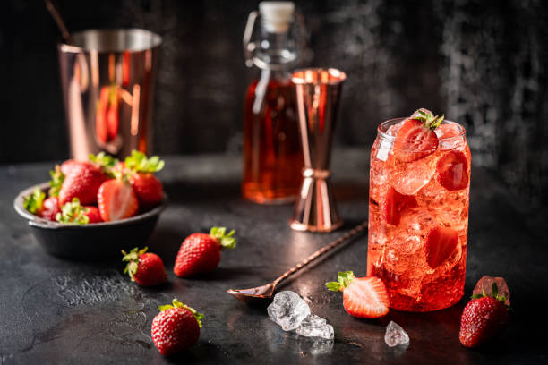 istock Summer drink with strawberry 1334119697