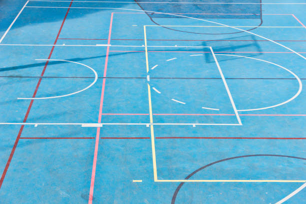 Shot of an empty basketball court