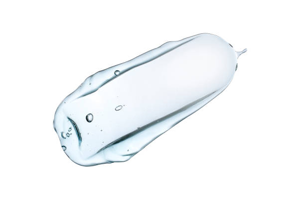 istock Cosmetic cream transparent liquid gel serum texture with micro bubble on white background beauty concept 1334130866