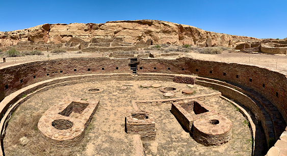 Ancestral Puebloan great house: Chetro Ketl in Chaco Culture National Historical Park in New Mexico.