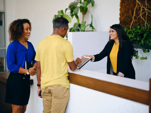istock Business Lobby Receptionist 1334151264