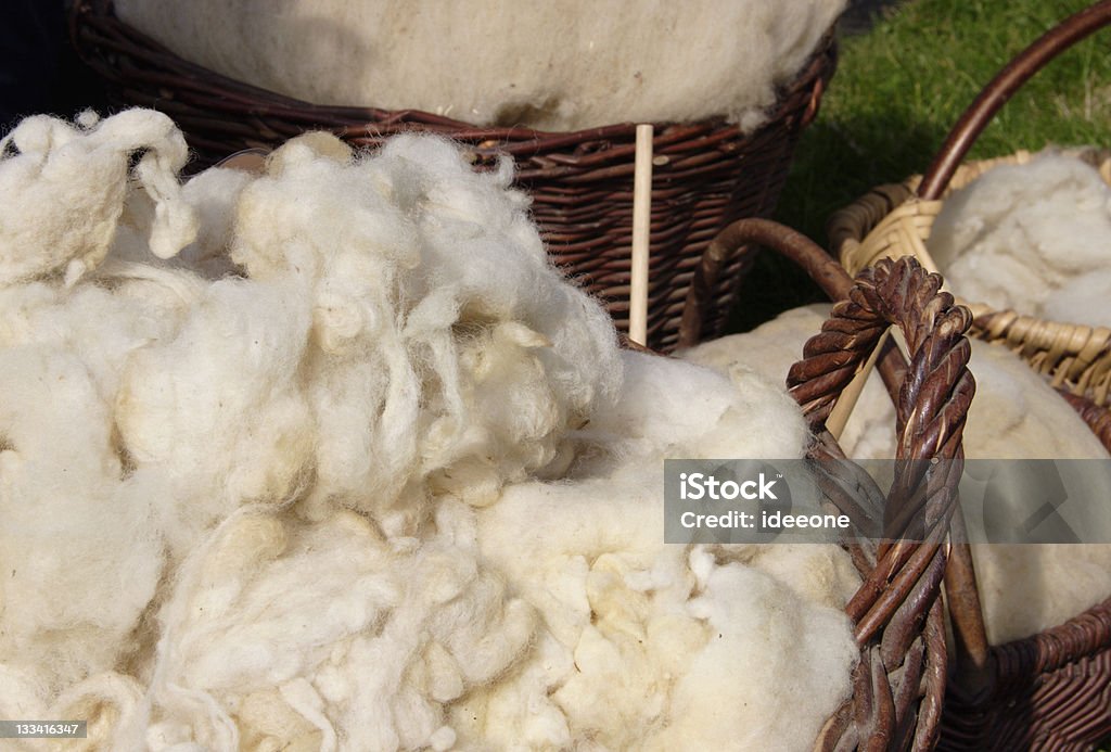 Des paniers en laine - Photo de Laine libre de droits