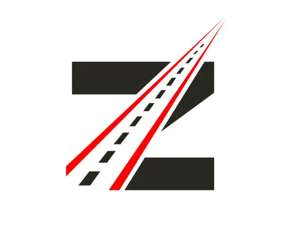 Vector illustration of Transport logo with Z letter concept. Z letter Road logo design