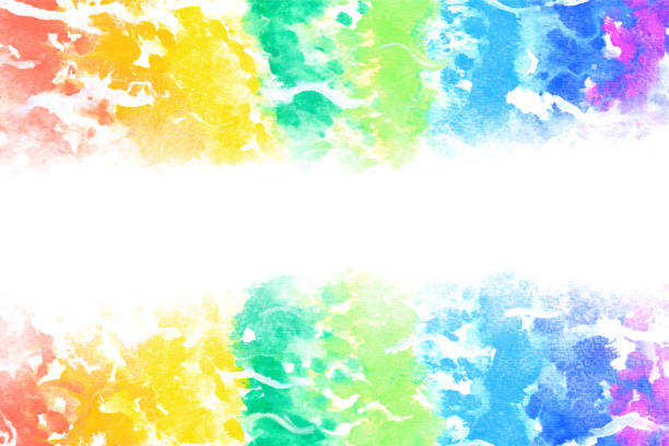 istock abstract rainbow color line, natural watercolor texture background, vector illustration 1334178216