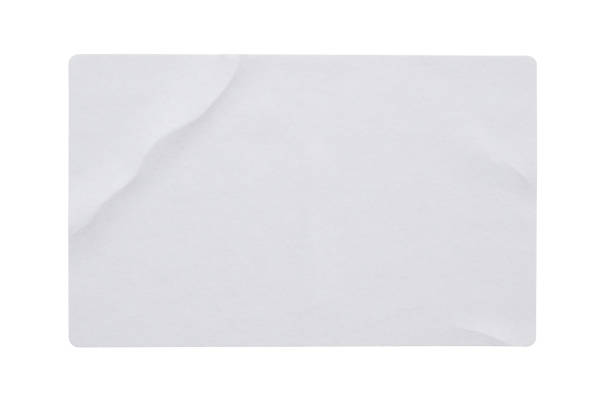 istock Blank paper sticker label texture isolated on white background 1334182774