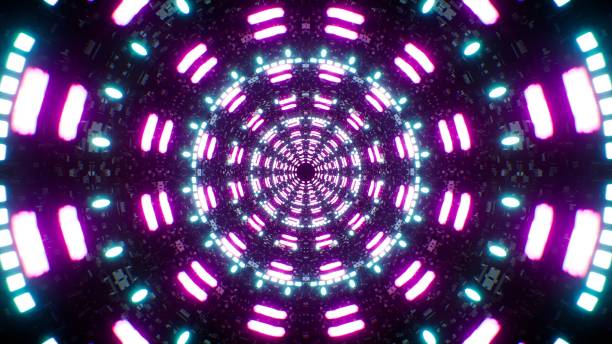 istock Abstract Purple Light Mechanic Tunnel 1334183268