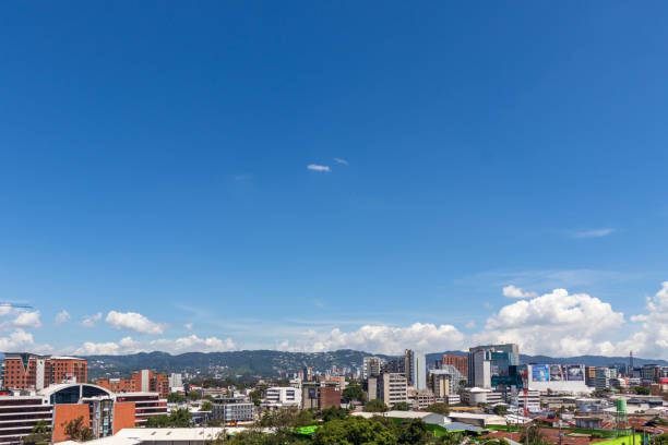 istock Guatemala city cityscape with blue clear sky 1334189802
