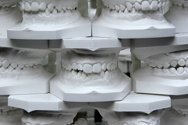 хорошая зубной - dentures human teeth stack laboratory стоковые фото и изображения